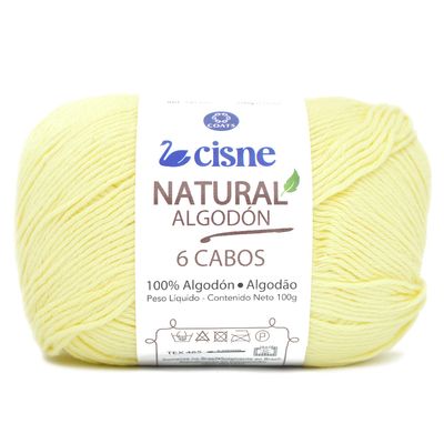 Linha-Natural-Algodon-Cisne-com-6-Cabos-100g-Cor-292-Amarelo-Candy-Della-Aviamentos