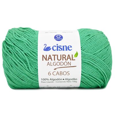 Linha-Natural-Algodon-Cisne-com-6-Cabos-100g-Cor-229-Verde-Bandeira-Della-Aviamentos