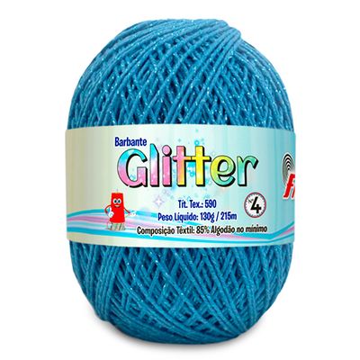 Barbante-Glitter-Fial-130-g-cor-5656-Azul-Turquesa-Della-Aviamentos