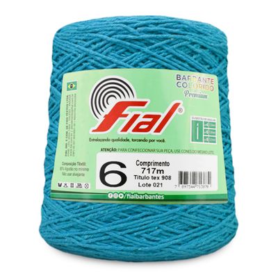 Barbante-Colorido-Fial-n-6-700-g-Cor-56-Azul-Turquesa-Della-Aviamentos