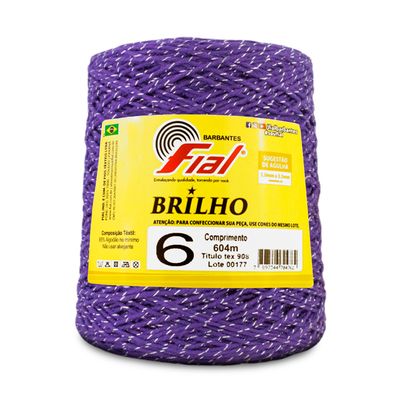 Barbante-Brilho-n-6-Fial-604-m-cor-86-Roxo-Brilho-Prata-Della-Aviamentos