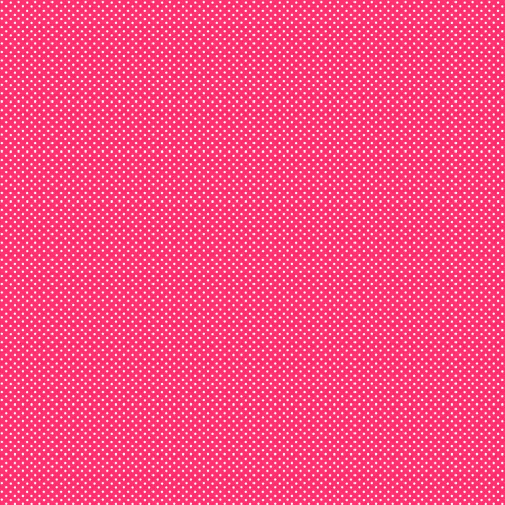 Tecido-Tricoline-Estampado-Poa-Mini-Branco-Fundo-Rosa-Pink-Della-Aviamentos-7238