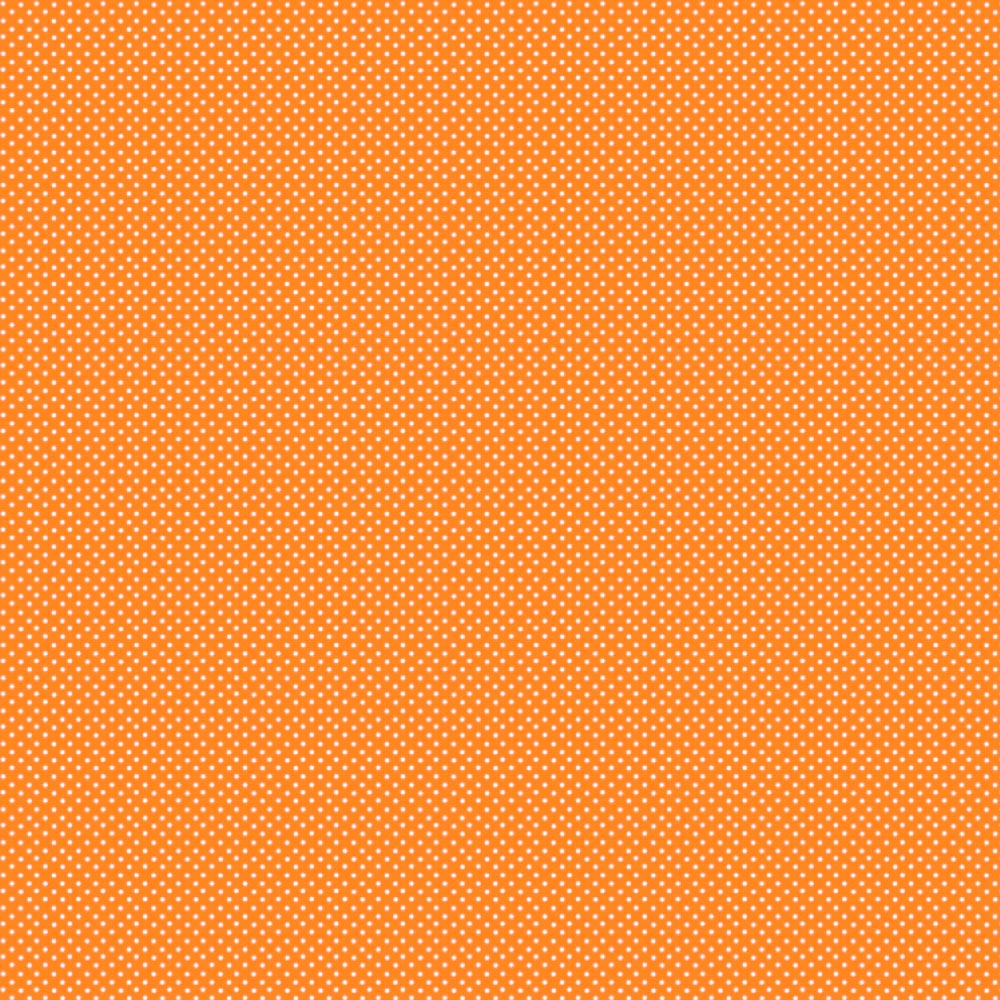 Tecido-Tricoline-Estampado-Poa-Mini-Branco-Fundo-Laranja-Della-Aviamentos-9699