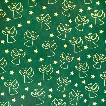 Tecido-Tricoline-Anjos-Dourado-Fundo-Verde-Della-Aviamentos-10509 Tecido-Tricoline-Anjos-Dourado-Fundo-Verde-Della-Aviamentos-10509