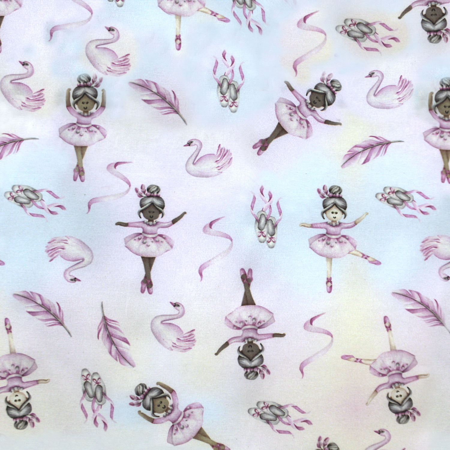 Tecido-Tricoline-Digital-Bailarina-Cisne-Fundo-Rosa-Della-Aviamentos-10530