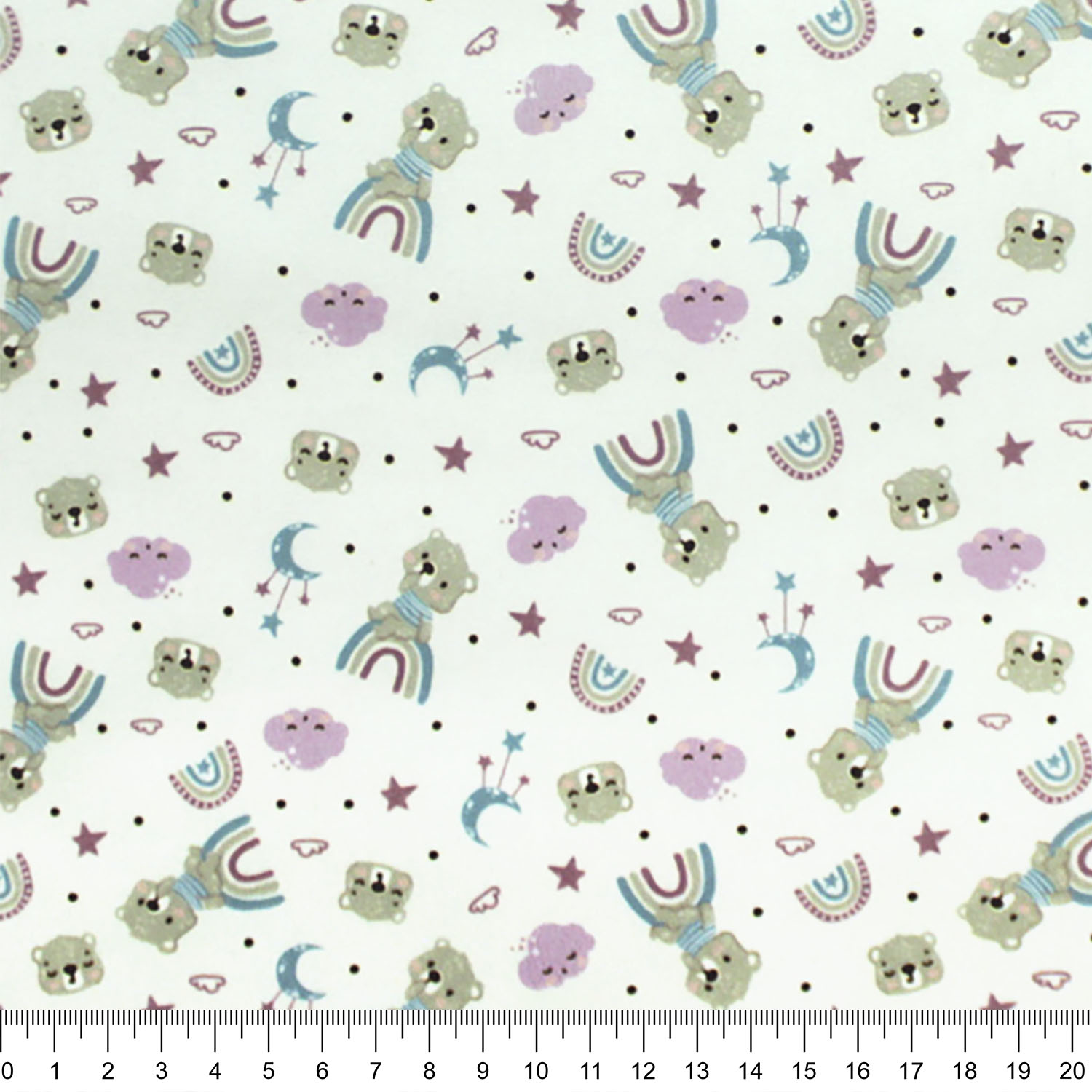 Tecido-Tricoline-Ursos-Nuvens-Rosa-Fundo-Bege-Della-Aviamentos-10475-1