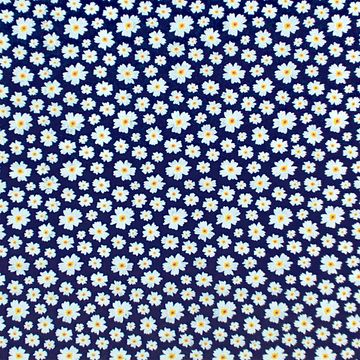 Tecido-Tricoline-Margarida-Branca-Fundo-Azul-Marinho-Della-Aviamentos-10521 Tecido-Tricoline-Margarida-Branca-Fundo-Azul-Marinho-Della-Aviamentos-10521