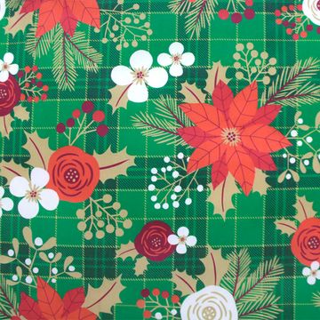 Tecido-Tricoline-Poinsetia-Vermelha-Fundo-Xadrez-Verde-Della-Aviamentos-10482 Tecido-Tricoline-Poinsetia-Vermelha-Fundo-Xadrez-Verde-Della-Aviamentos-10482