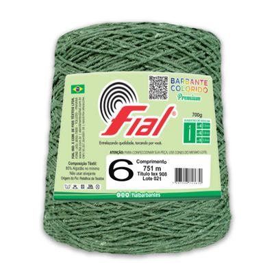 Barbante-Colorido-Fial-n-6-700-g-Cor-46-Verde-Oliva-Della-Aviamentos