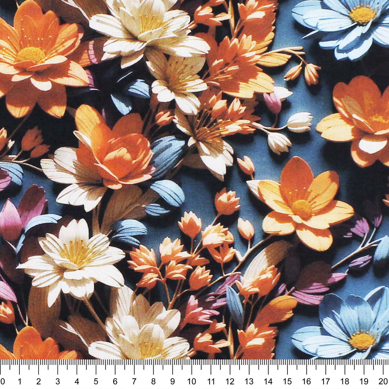 tecido-tricoline-digital-3d-flores-laranjas-fundo-petroleo-della-aviamentos-10906_1