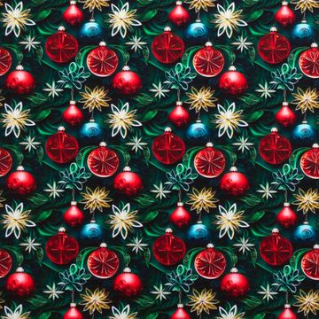 tecido-tricoline-digital-3d-bolas-de-natal-fundo-verde-17-11187-30 tecido-tricoline-digital-3d-bolas-de-natal-fundo-verde-17-11187-30