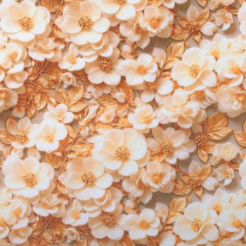 tecido-tricoline-digital-floral-3d-dourado-30cm-11305 tecido-tricoline-digital-floral-3d-dourado-30cm-11305