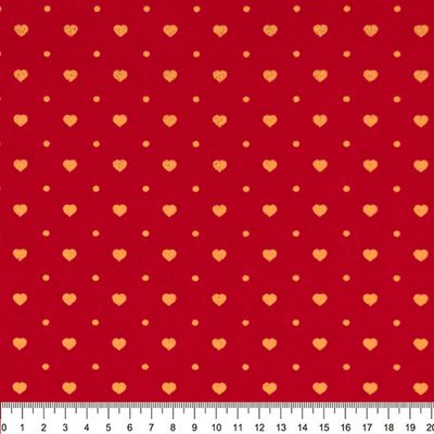 tricoline-coracoes-dourado-fundo-vermelho-20-della-aviamentos