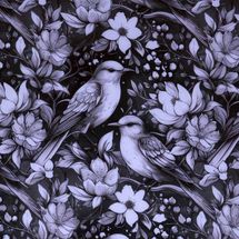 tricoline-digital-passaro-preto-branco-della-aviamentos