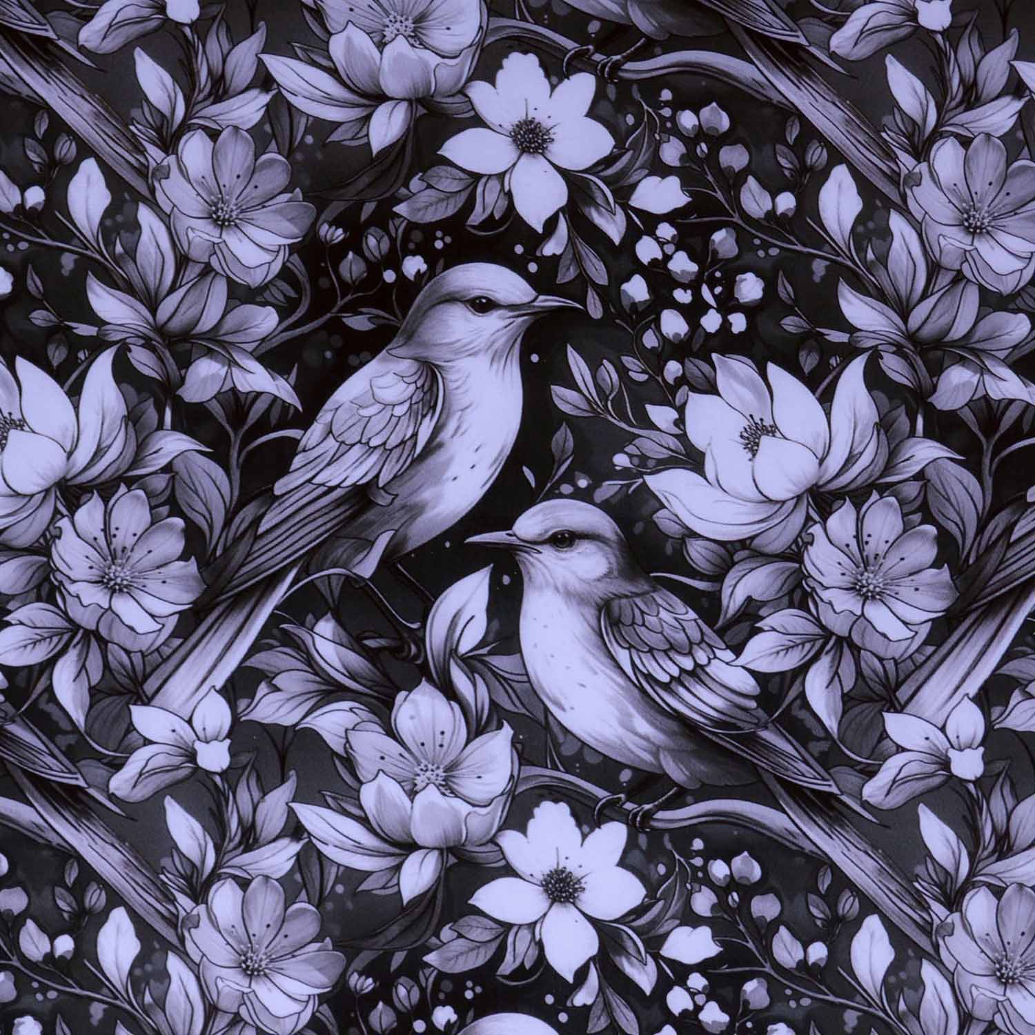 tricoline-digital-passaro-preto-branco-della-aviamentos