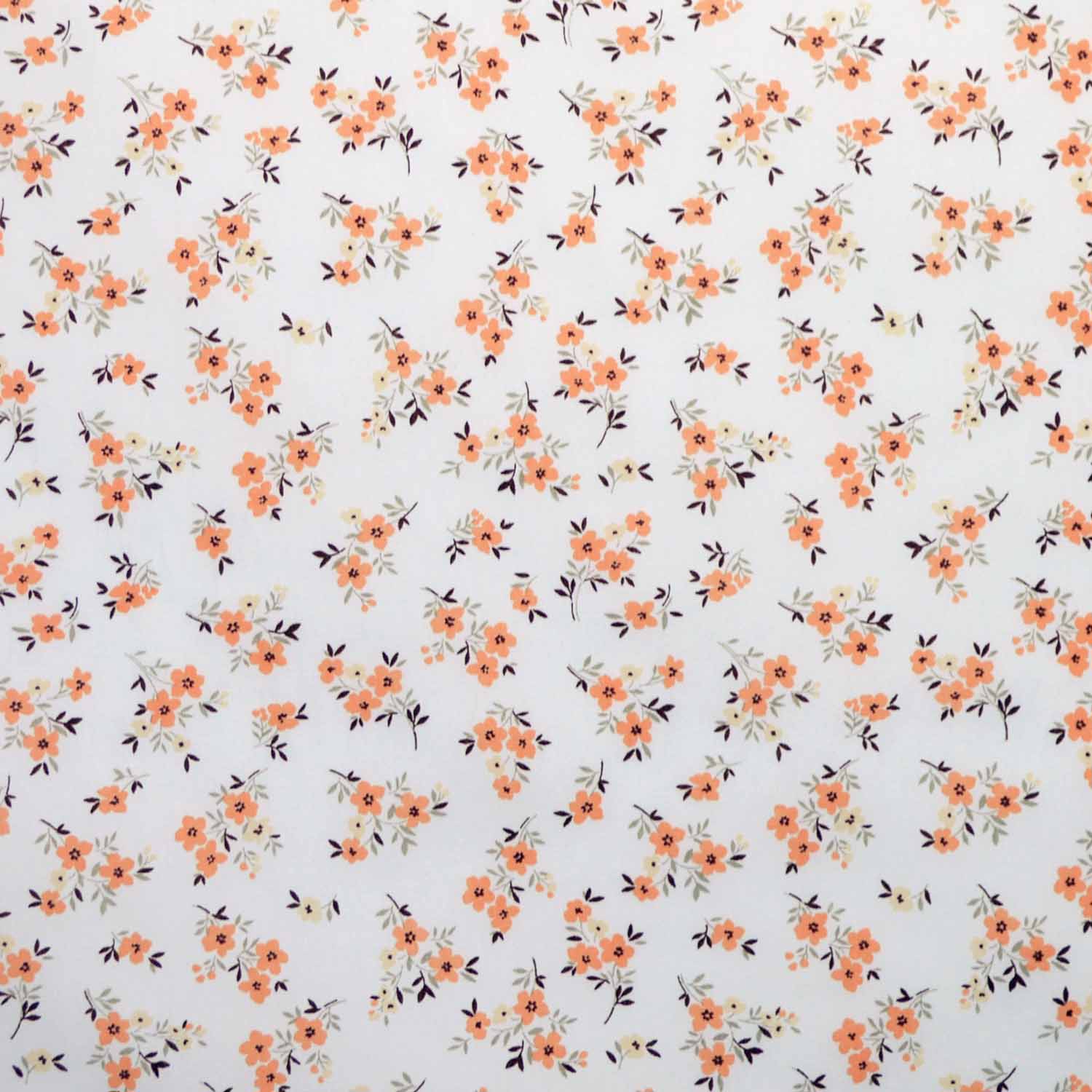 tricoline-flor-laranja-fundo-creme-della-aviamentos