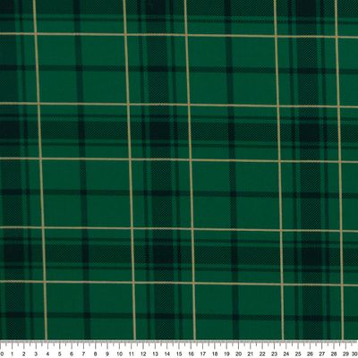 tecido-tricoline-xadrez-com-fio-dourado-fundo-verde-30cm-regua-11379