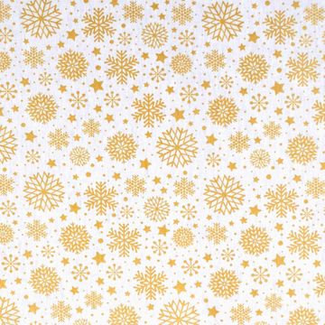 tricoline-flocos-de-neve-dourado-della-aviamentos