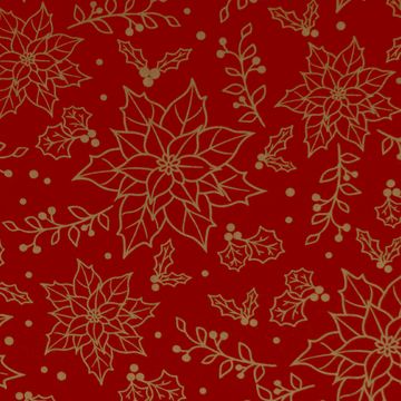 tricoline-poinsetia-contornos-dourado-fundo-vermelho-della-aviamentos