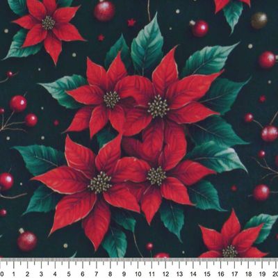 tricoline-digital-flor-poinsetia-fundo-verde-20-della-aviamentos