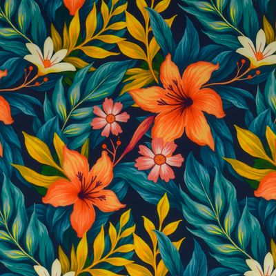 tricoline-digital-floral-hibriscus-tropicais-fundo-azul-marinho-della-aviamentos-11796